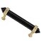 mookaitedecor Brushed Brass with Black Obsidian Double Crystal Points Drawer Pulls Cabinets Handles Door Knobs for Dresser Cupboard Kitchen Decor