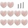 Perphin Ceramic Drawer Knobs Heart Shape Cabinet Dresser Pulls Handles with 3 Sized Screws Kitchen Furniture Knobs for Closet Cupboard Wardrobe 10 Pack Power Pink