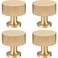 RZDEAL 4pcs Solid Brass Cabinet Knobs Pulls Cabinet Drawer Dresser Gold Knobs Modern Handles1x125mmx25mmBrushed Brass Finish