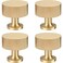 RZDEAL 4pcs Solid Brass Cabinet Knobs Pulls Cabinet Drawer Dresser Gold Knobs Modern Handles1x125mmx25mmBrushed Brass Finish