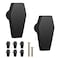 Gothvanity Gothic Coffin Cabinet Knobs 8 Pack Black Spooky Dark Aesthetic Decor Wooden Drawer Pulls for Kitchen Cabinet Dresser Cupboard 26x13 Inches