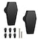 Gothvanity Gothic Coffin Cabinet Knobs 8 Pack Black Spooky Dark Aesthetic Decor Wooden Drawer Pulls for Kitchen Cabinet Dresser Cupboard 26x13 Inches