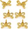 Perilla Home Set of 6 Brass Bow Knobs for Cabinet Drawers Decorative Bow Knobs for Home Kitchen Cabinet Hardware Cupboard Metal knobs Door Dresser Wardrobe and Drawer Pulls