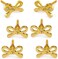 Perilla Home Set of 6 Brass Bow Knobs for Cabinet Drawers Decorative Bow Knobs for Home Kitchen Cabinet Hardware Cupboard Metal knobs Door Dresser Wardrobe and Drawer Pulls