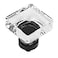 Cosmas 10 Pack 6377FBC Flat Black Cabinet Hardware Square Knob with Clear Glass 138 Squared