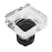 Cosmas 10 Pack 6377FBC Flat Black Cabinet Hardware Square Knob with Clear Glass 138 Squared