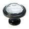 Cosmas 10 Pack 5317ORBC Oil Rubbed Bronze Cabinet Hardware Round Knob with Clear Glass 114 Diameter