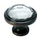 Cosmas 10 Pack 5317ORBC Oil Rubbed Bronze Cabinet Hardware Round Knob with Clear Glass 114 Diameter