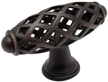 Cosmas 25 Pack 1749ORB Oil Rubbed Bronze Cabinet Hardware Birdcage Knob