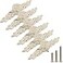 ESreake 6 Pack European Style Rose Cabinet Knobs with Backplate 57 Vintage Kitchen Zinc Alloy Flower Drawer Pulls Handles Knobs for Dresser Vanity Nightstand Cupboard Wardrobe 6 Pack 57