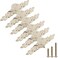 ESreake 6 Pack European Style Rose Cabinet Knobs with Backplate 57 Vintage Kitchen Zinc Alloy Flower Drawer Pulls Handles Knobs for Dresser Vanity Nightstand Cupboard Wardrobe 6 Pack 57