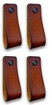 Brute Strength Drawer Pulls Cognac 4 pcs 612 x 1 Leather Handle Leather Dresser Pulls Cabinet knobs Dresser knobs Handles