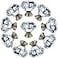 NORTHERN BROTHERS 10 Pack 30mm Crystal Cabinet Knobs Diamond Glass Drawer Knobs with 3 Screw Sizes for Dresser Kitchen Bathroom Bronze