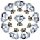 NORTHERN BROTHERS 10 Pack 30mm Crystal Cabinet Knobs Diamond Glass Drawer Knobs with 3 Screw Sizes for Dresser Kitchen Bathroom Bronze