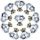 NORTHERN BROTHERS 10 Pack 30mm Crystal Cabinet Knobs Diamond Glass Drawer Knobs with 3 Screw Sizes for Dresser Kitchen Bathroom Bronze
