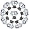 NORTHERN BROTHERS 10 Pack 30mm Crystal Cabinet Knobs Diamond Glass Drawer Knobs with 3 Screw Sizes for Dresser Kitchen Bathroom Black