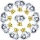 NORTHERN BROTHERS 10 Pack 30mm Crystal Cabinet Knobs Diamond Glass Drawer Knobs with 3 Screw Sizes for Dresser Kitchen Bathroom Gold