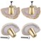 mookaitedecor Agate Slice Cabinet Knobs with Screws Set of 4 Drawer Pull Handles Dresser Wardrobe Cupboard Decorative