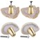 mookaitedecor Agate Slice Cabinet Knobs with Screws Set of 4 Drawer Pull Handles Dresser Wardrobe Cupboard Decorative