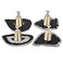 mookaitedecor Black Agate Slice Cabinet Knobs with Screws Set of 4 Drawer Pull Handles Dresser Wardrobe Cupboard Decorative
