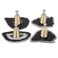 mookaitedecor Black Agate Slice Cabinet Knobs with Screws Set of 4 Drawer Pull Handles Dresser Wardrobe Cupboard Decorative