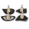mookaitedecor Black Agate Slice Cabinet Knobs with Screws Set of 4 Drawer Pull Handles Dresser Wardrobe Cupboard Decorative