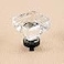 coolnews 16 Pack Crystal Glass Cabinet Knobs Dresser Knobs Drawer Knobs and Pulls for Kitchen Cupboard Square 138 Inch Black