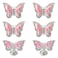 Xinally Butterfly Cabinet Knobs6 Pieces Butterfly Knobs Single Hole Pulls Handles Decorative Door Cabinet Drawer Cupboard Furniture Door Wardrobe Pink