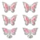 Xinally Butterfly Cabinet Knobs6 Pieces Butterfly Knobs Single Hole Pulls Handles Decorative Door Cabinet Drawer Cupboard Furniture Door Wardrobe Pink