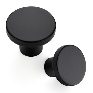 Ravinte 25 Pack Cabinet Knobs Black Kitchen Cabinet Knobs Round Dresser Drawer Pulls Closet Door Pulls 115 Inch