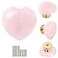 Malimali Rose Quartz Heart Cabinet Knobs Pink Crystal Dresser Drawer Pulls for Girls Cute Gold Knobs for Bifold Closet Door Cupboard Kitchen Bathroom