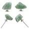 Malimali 4pcs Green Aventurine Kitchen Cabinet Knobs and Pulls Quartz Drawers and Crystal Knobs for Dresser Drawers Closet Door Cupboard