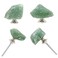 Malimali 4pcs Green Aventurine Kitchen Cabinet Knobs and Pulls Quartz Drawers and Crystal Knobs for Dresser Drawers Closet Door Cupboard