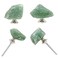 Malimali 4pcs Green Aventurine Kitchen Cabinet Knobs and Pulls Quartz Drawers and Crystal Knobs for Dresser Drawers Closet Door Cupboard