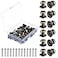 Ripeng 36 Pieces Cabinet Knobs Mini Round Vintage Antique Jewelry Box Hardware Metal Round Head Pull Handle Knobs with Screws for Wood Case Drawer Cabinets 047 x 043 InchBronze