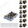 Ripeng 36 Pieces Cabinet Knobs Mini Round Vintage Antique Jewelry Box Hardware Metal Round Head Pull Handle Knobs with Screws for Wood Case Drawer Cabinets 047 x 043 InchBronze
