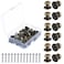 Ripeng 36 Pieces Cabinet Knobs Mini Round Vintage Antique Jewelry Box Hardware Metal Round Head Pull Handle Knobs with Screws for Wood Case Drawer Cabinets 047 x 043 InchBronze