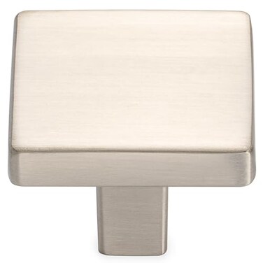 KOOFIZO 10 Pack Brushed Nickel Cabinet Knobs Stain Nickel Drawer Knobs K03 Square Single Hole Cabinet Pulls for Cabinets Drawer Dresser Cupboard Bedroom Closet Bathroom Vanity