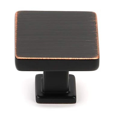 KOOFIZO 10 Pack Oil Rubbed Bronze Cabinet Knobs Bronze Drawer Knobs K08 Square Single Hole Cabinet Pulls for Cabinets Drawer Dresser Cupboard Bedroom Closet Bathroom Vanity