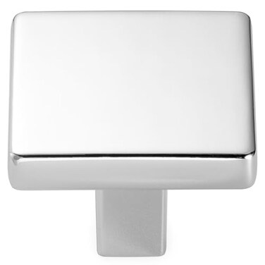 KOOFIZO 10 Pack Polished Chrome Cabinet Knobs Chrome Drawer Knobs K03 Square Single Hole Cabinet Pulls for Cabinets Drawer Dresser Cupboard Bedroom Closet Bathroom Vanity