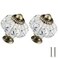 Zernmiarder Ivory Blue Pumpkin Knobs 12 Pack Ceramic Cabinet Knobs Vintage Drawer Pulls Antique Dresser Pulls with Screws Blue Flower