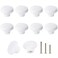 OctinPris White Cabinet Knobs 10 Pack White Ceramic Knobs Round Drawer Closet Door Pull Knobs 32mm126 for Dresser Kitchen Cupboard Bathroom Wardrobe with 3Sized Screws
