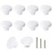 OctinPris White Cabinet Knobs 10 Pack White Ceramic Knobs Round Drawer Closet Door Pull Knobs 32mm126 for Dresser Kitchen Cupboard Bathroom Wardrobe with 3Sized Screws