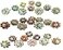 JGARTS Dotted Mix Color Multi Designed Ceramic Cupboard Cabinet Door Knobs Drawer Pulls Chrome Hardware Hand Painted Pulls Set of 20