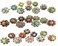 JGARTS Dotted Mix Color Multi Designed Ceramic Cupboard Cabinet Door Knobs Drawer Pulls Chrome Hardware Hand Painted Pulls Set of 20
