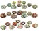 JGARTS Dotted Mix Color Multi Designed Ceramic Cupboard Cabinet Door Knobs Drawer Pulls Chrome Hardware Hand Painted Pulls Set of 20