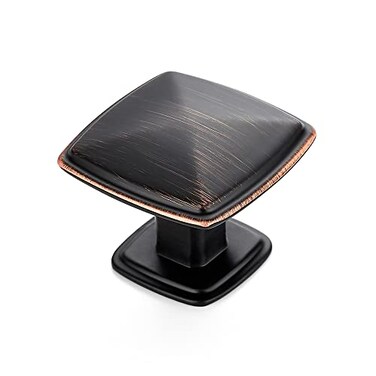 Ravinte 25 Pack OilRubbed Bronze Kitchen Cabinet Square Knob Single Hole Cabinet Hardware for Dresser Drawer Cabinet Pulls Drawer Knobs Cabinet Knobs