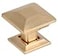 Southern Hills 5pc Brushed Gold Knobs for Kitchen Cabinets and Drawers Square Pulls for Dresser Drawers and Furniture 5 Pack