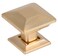Southern Hills 5pc Brushed Gold Knobs for Kitchen Cabinets and Drawers Square Pulls for Dresser Drawers and Furniture 5 Pack
