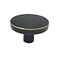 OUTAKU Solid Brass Round Cabinet Drawer Knobs Black Furniture Dresser Pulls Kitchen Cupboard Door Knob Handles Modern 4Pack 33x20mm4